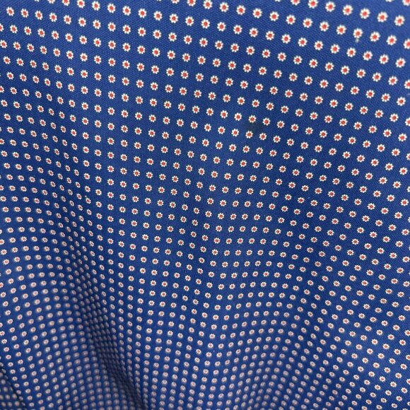 Vintage Jenny Petites Navy Blue Floral Midi Dress | Made in USA | Size 16 🇺🇸 - Picture 5 of 5